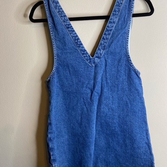 ASOS Denim Pinafore Dress Size 2 - Picture 3 of 4